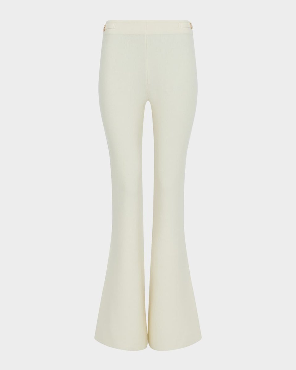 Ayala Wool-Cashmere Knit Flare Crop Pants